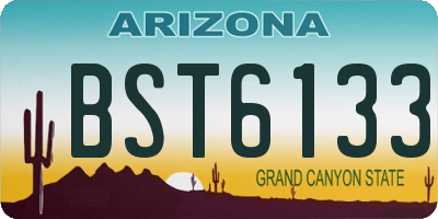 AZ license plate BST6133