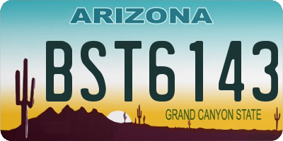 AZ license plate BST6143