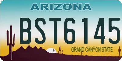 AZ license plate BST6145