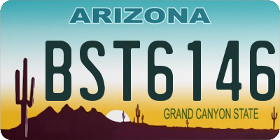 AZ license plate BST6146