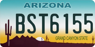 AZ license plate BST6155