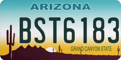 AZ license plate BST6183