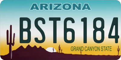 AZ license plate BST6184