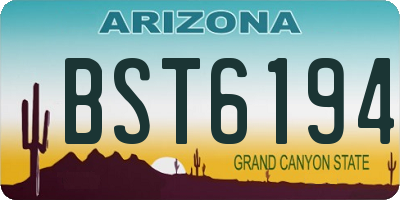 AZ license plate BST6194