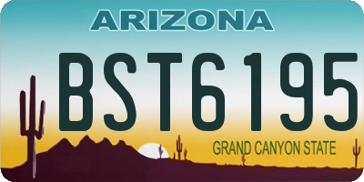 AZ license plate BST6195