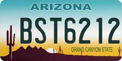 AZ license plate BST6212