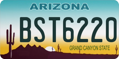 AZ license plate BST6220