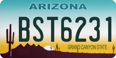 AZ license plate BST6231