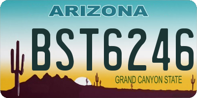 AZ license plate BST6246