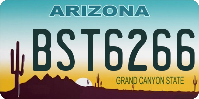 AZ license plate BST6266