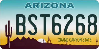 AZ license plate BST6268