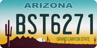 AZ license plate BST6271