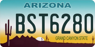 AZ license plate BST6280