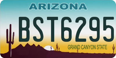 AZ license plate BST6295