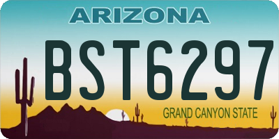 AZ license plate BST6297