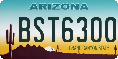 AZ license plate BST6300