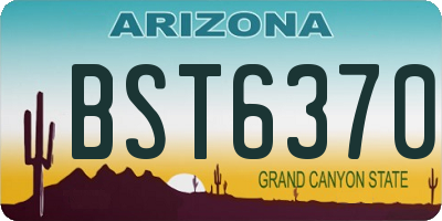 AZ license plate BST6370