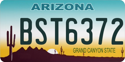 AZ license plate BST6372