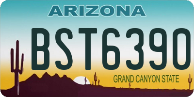 AZ license plate BST6390