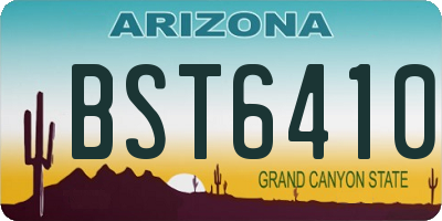 AZ license plate BST6410