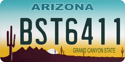 AZ license plate BST6411