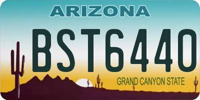 AZ license plate BST6440