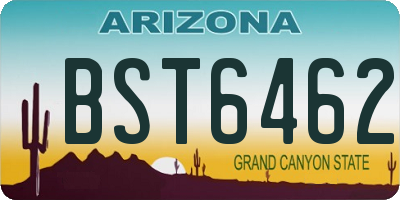 AZ license plate BST6462