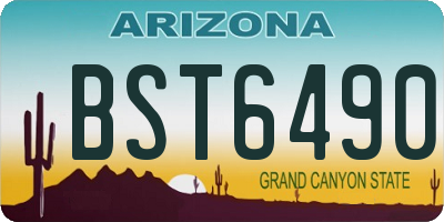 AZ license plate BST6490