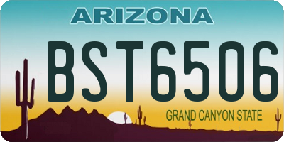 AZ license plate BST6506