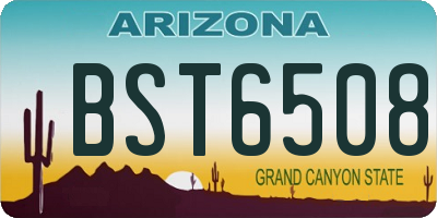 AZ license plate BST6508