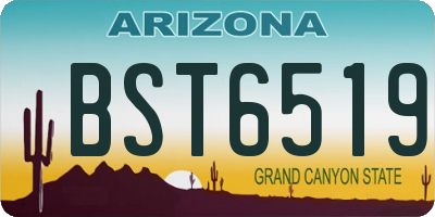 AZ license plate BST6519