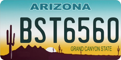 AZ license plate BST6560