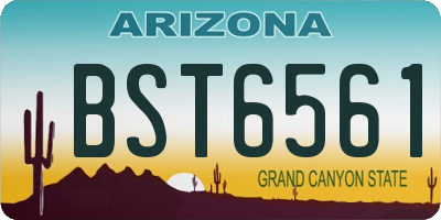 AZ license plate BST6561