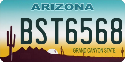 AZ license plate BST6568