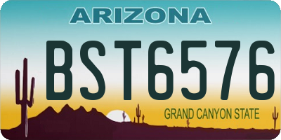 AZ license plate BST6576