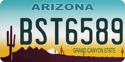 AZ license plate BST6589