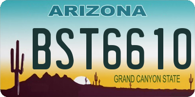 AZ license plate BST6610