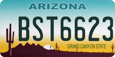 AZ license plate BST6623