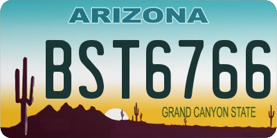 AZ license plate BST6766