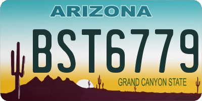 AZ license plate BST6779