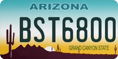 AZ license plate BST6800