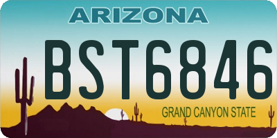 AZ license plate BST6846