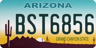 AZ license plate BST6856