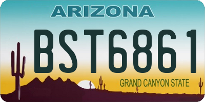 AZ license plate BST6861