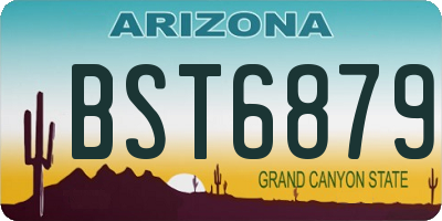 AZ license plate BST6879