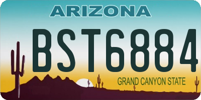 AZ license plate BST6884