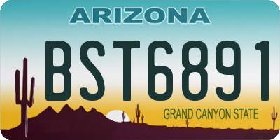 AZ license plate BST6891