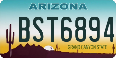 AZ license plate BST6894