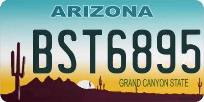 AZ license plate BST6895