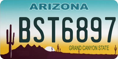 AZ license plate BST6897